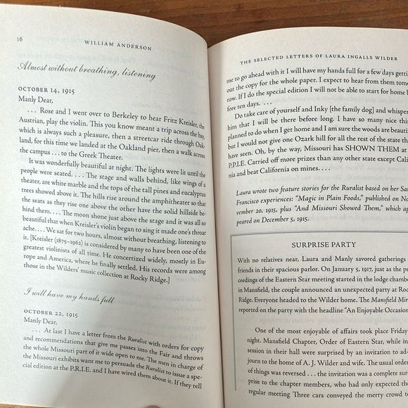 Book: The Selected Letters of Laura Ingalls Wilder (Little House on the Prairie - Picture 3 of 10